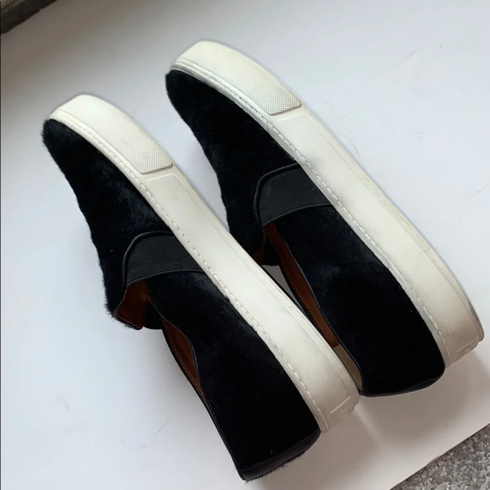 Vince black Berlin pony calf hair slip on sneaker